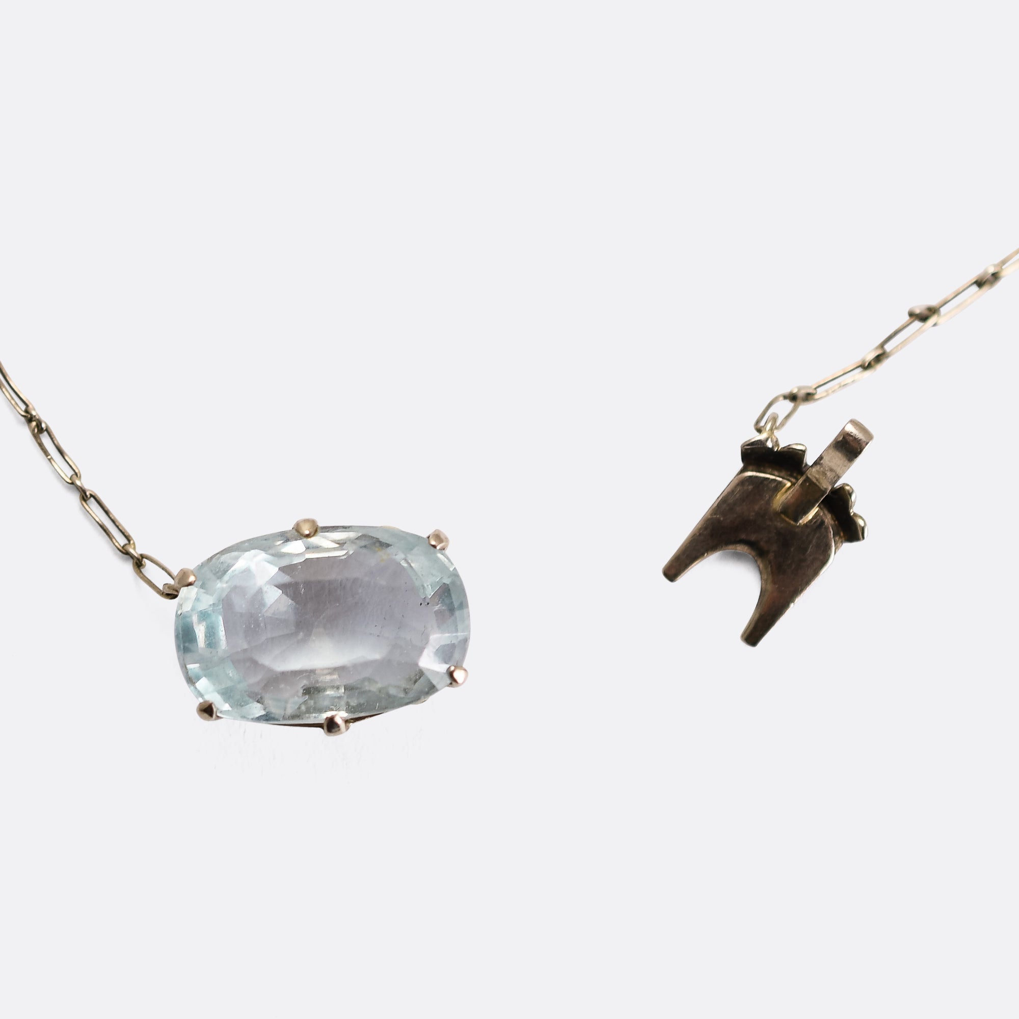 Aquamarine and Gold Multi Chain Necklace | Deborah Grivas
